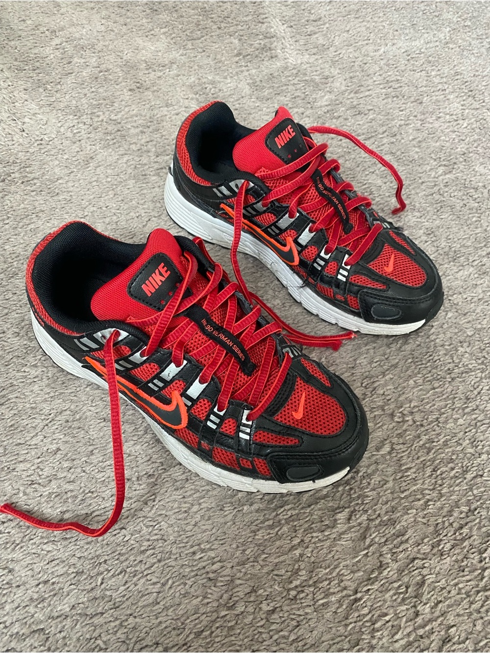 Nike Kids Red and Black Lightweight Sneakers